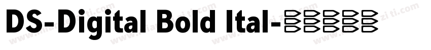 DS-Digital Bold Ital字体转换